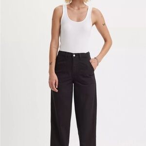 Womens Levi's Black Utility Pants